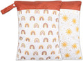 2 Pack Wet Dry Bags for Baby Cloth Diapers&Breast Pump Parts, Waterproof by Smarbore