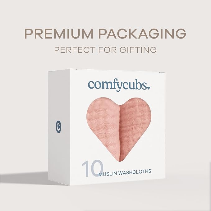 Comfy Cubs Muslin Baby Washcloths 10 Pack - Image 6