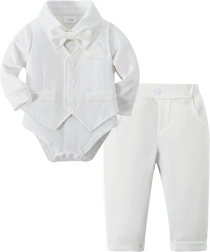 DISAUR Baby Boy Clothes Toddler Boy Outfits 4PCS Gentleman Dress by DISAUR