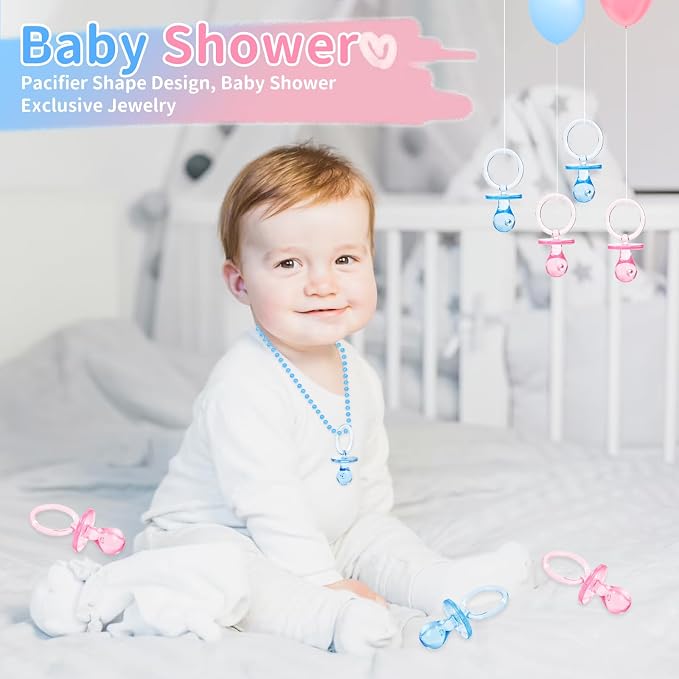 72 Pcs Baby Shower Pacifiers, 2.75’’ Plastic Pacifiers - Image 5