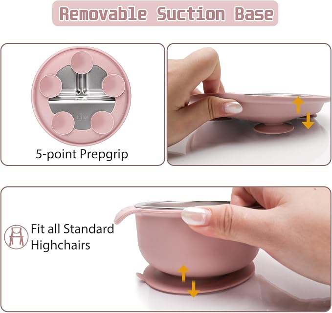 Stainless Steel Kids Plates and Bowls Set - Image 4