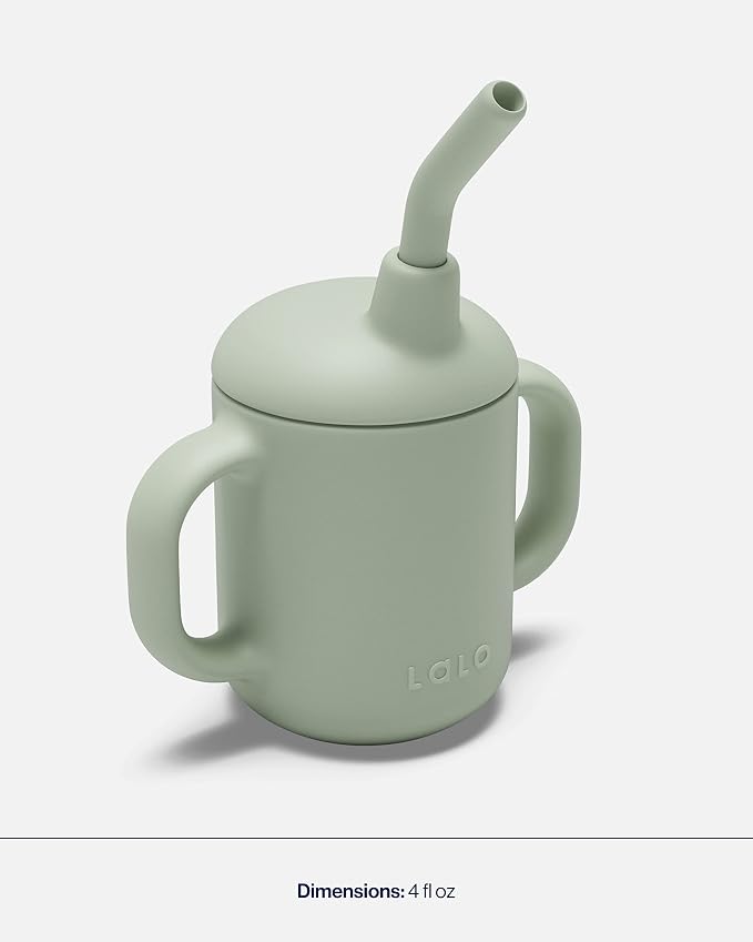 Lalo Little Cup, Non-Toxic Silicone Straw Cup - Image 4
