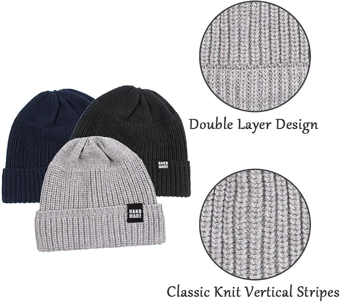 JANGANNSA Simple Knitted Baby Beanie Hip-Hop Boys Winter Hat Toddler Kids Bonnet - Image 4