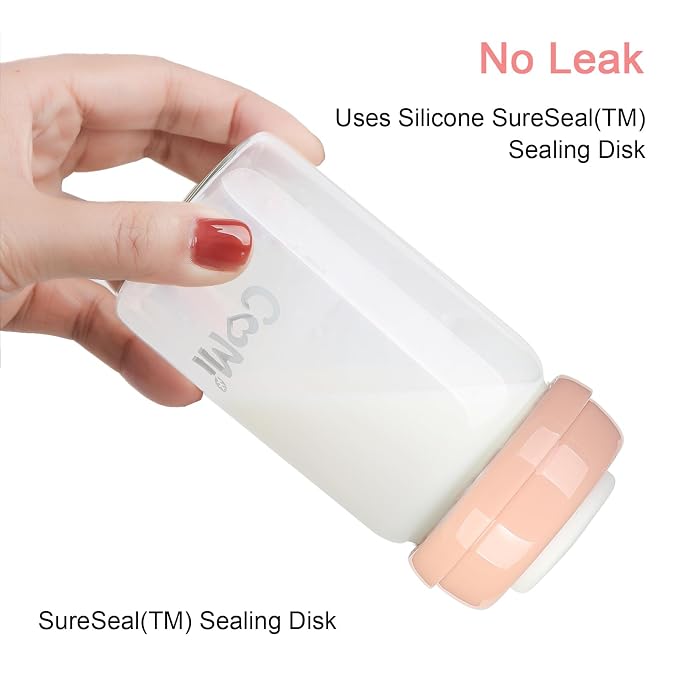 COMI Wide Neck Glass Breastmilk Collection n Storage Bottle, 8oz - Image 3