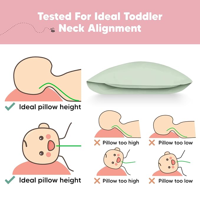 KeaBabies Toddler Pillow with Pillowcase, Jumbo 14X20 - Image 6