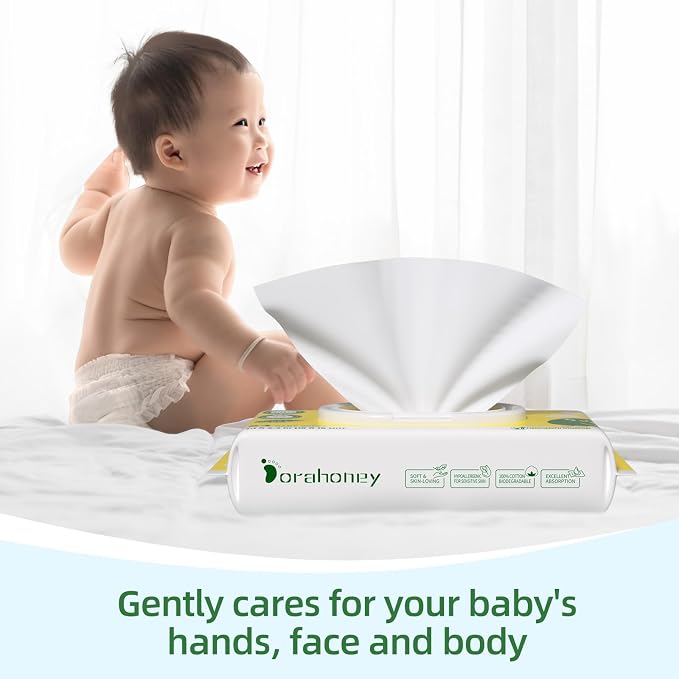 100% USA Cotton Baby Wipes, 99% Purified Water Unscented Wet Wipes - Image 5