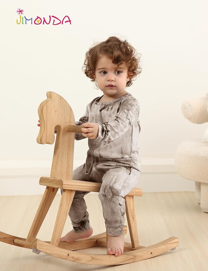 Jimonda Baby Girls Boys Footless Pajamas, Rayon From Bamboo Pjs 2 Way Zipper - Image 5