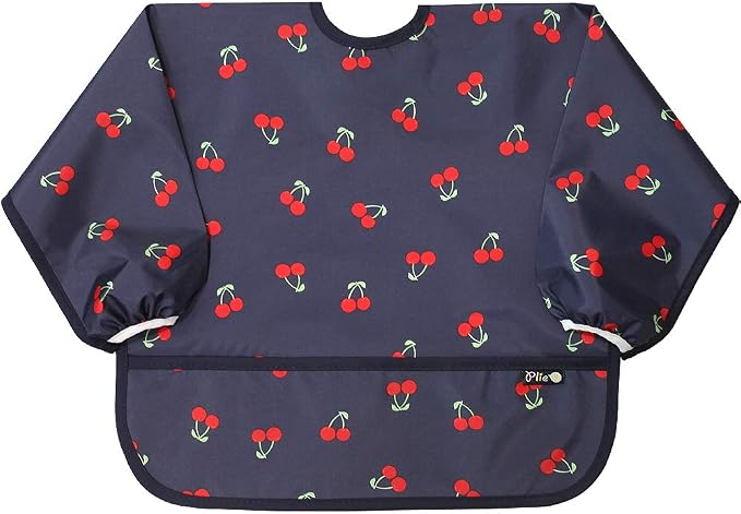 Long Sleeve Waterproof Bib for Toddlers – Feeding Smock for Baby Mealtime by Plie