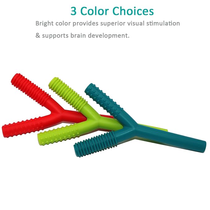 Teether Tubes for Babies 3-6 Months, 3 Pack Silicone Hollow Chew Tube Toy for - Image 6