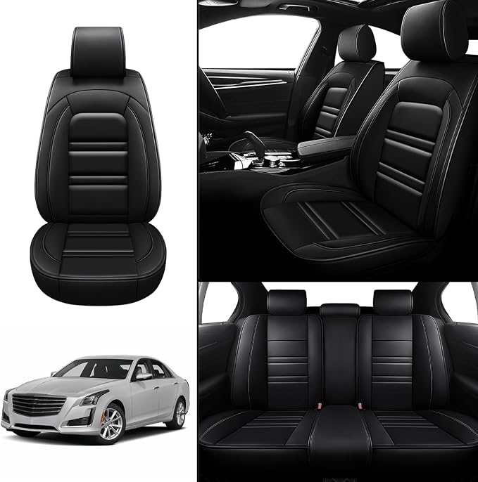 Seat Covers for Cadillac cts 2003-2019 | 5-Seats Leather Seat Covers - Image 2