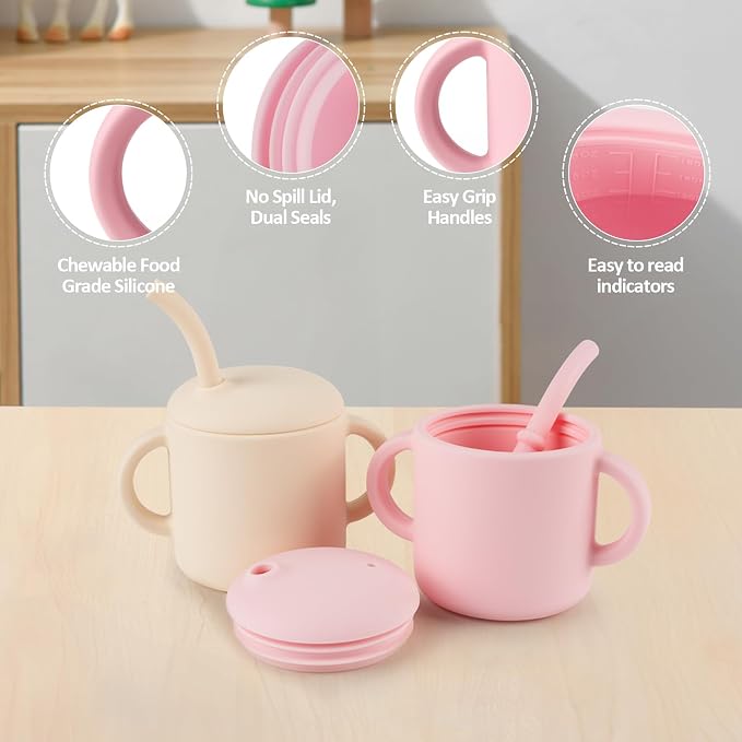 Silicone Baby Cup with Straw, Straw Cup - Image 5