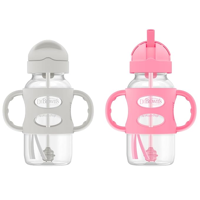 Dr. Brown's Milestones Wide-Neck Sippy Straw Bottle by DrBrowns