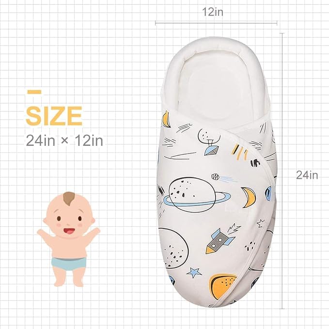 Premium Soft Cotton Baby Swaddle Blankets, Unisex Baby Blanket Wrap - Image 2
