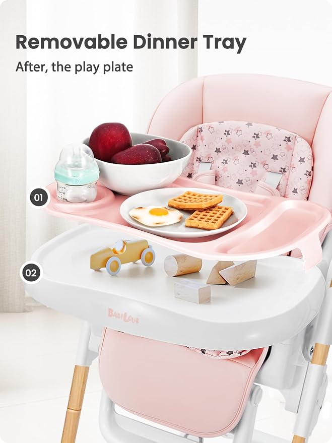 Foldable High Chair with Soft Cushion, High Chairs - Image 6
