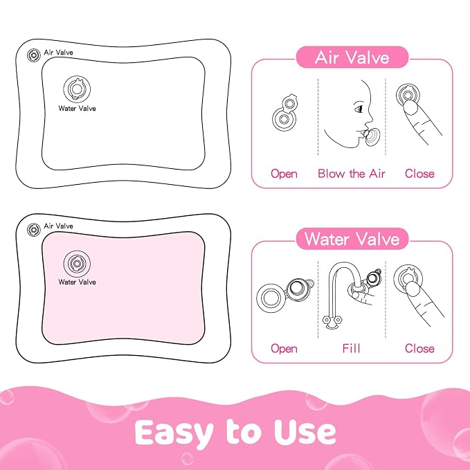 Tummy Time Water Mat for Baby Girl Baby Girl Toys for 3 to 12 Months Great Baby - Image 7