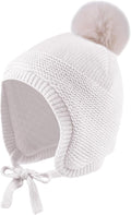 JANGANNSA Basic Winter Baby Boys Beanie Pompom Knitted Girls Hat Kids Earflap by JANGANNSA