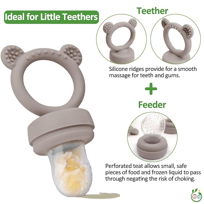 JEXFUN Silicone Baby Fruit Food Feeder Pacifier & Breastmilk Popsicle Freezer - Image 5