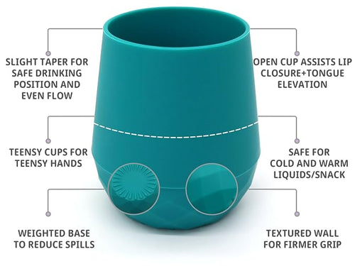 2 Pack Tiny Cup for 4+ Months | Silicone Baby Cups 6-12 Months, Infant Training - Image 2