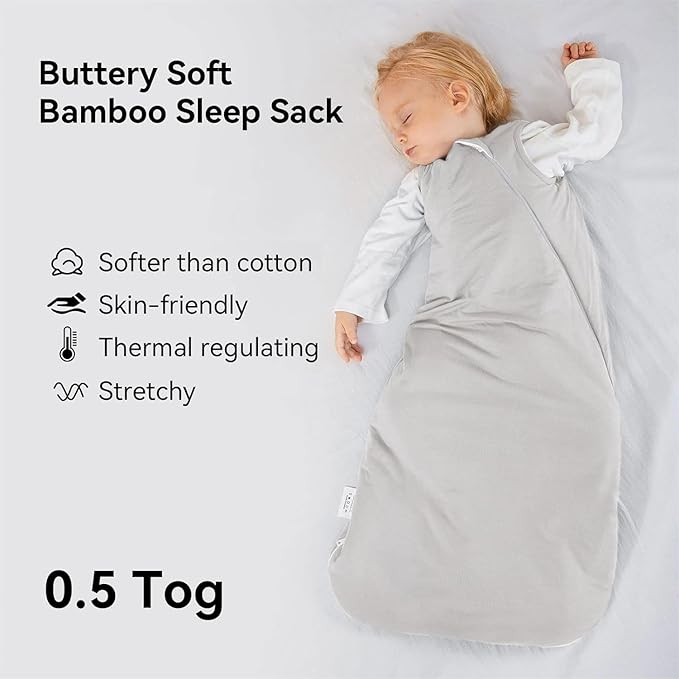 BubblePanda Rayon Made from Bamboo Sleep Sack 18-24 Months 0.5 Tog Soft - Image 2