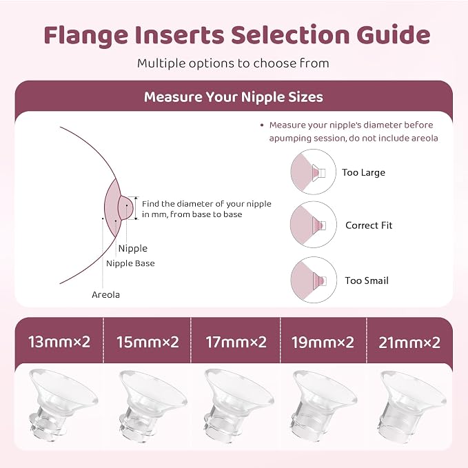 Flange Sizing Kit 3 in 1 with 10PCS Flange Inserts 13/15/17/19/21mm, Silicone - Image 5