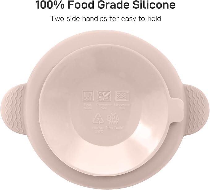 Silicone Baby Feeding Set, 3 Pack Baby Bowls - Image 6