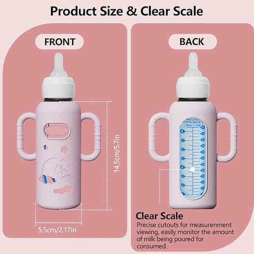 2 Pack Silicone Sleeves for Dr Brown's Glass Bottles, Drop Protection Bottle - Image 2