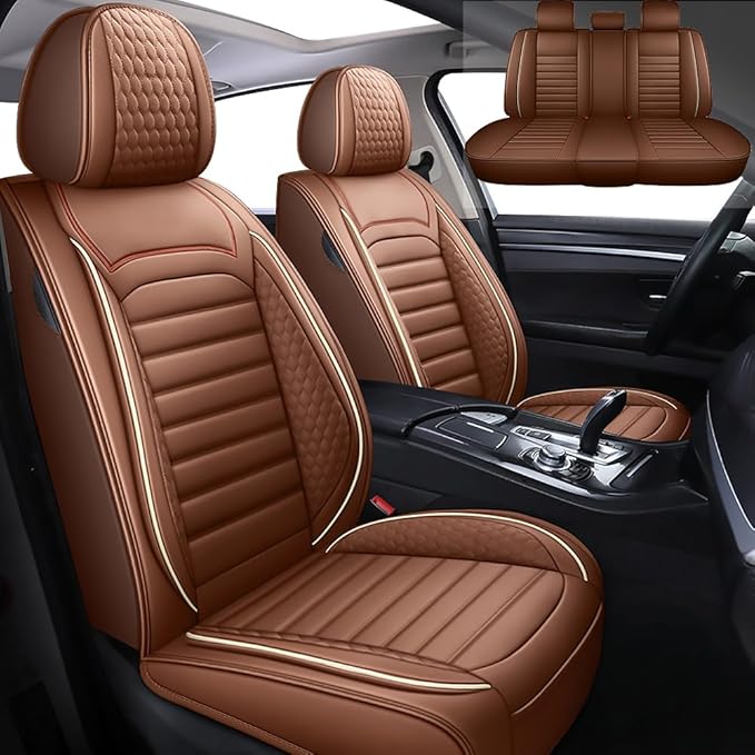 Leather Car Seat Covers for Toyota Corolla 2006-2024, Car Seat Covers Full Set by BLAWIWAL
