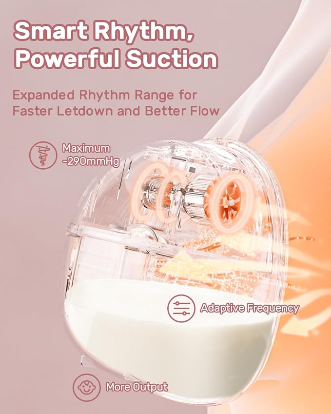 NCVI Wearable Hands Free Breast Pump, 4 Modes & 9 Levels - Image 2