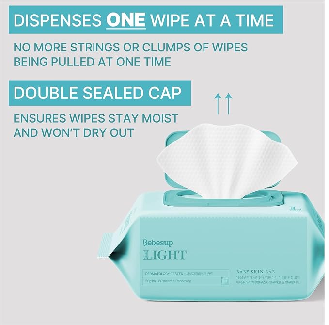 BEBESUP Korea's #1 Light Baby Wipes - Image 5