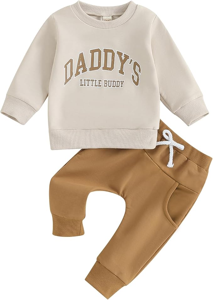 Toddler Baby Boy Fall Winter Outfit Long Sleeve Letter Print Sweatshirts and by Sejardin