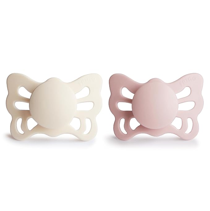 FRIGG Butterfly Anatomical SilkySoft Silicone Baby Pacifier | Made in Denmark | - Image 2