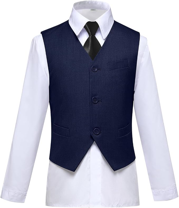 Visaccy Boys Suits Slim Fit Dress Clothes Ring Bearer Outfit - Image 3