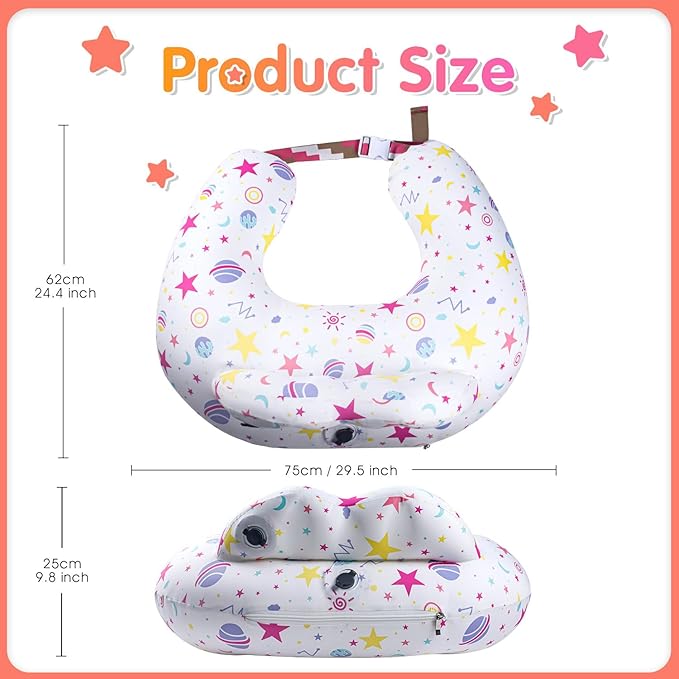 Inflatable Nursing Pillow for Breastfeeding – Travel Baby Feeding Cushion for - Image 6