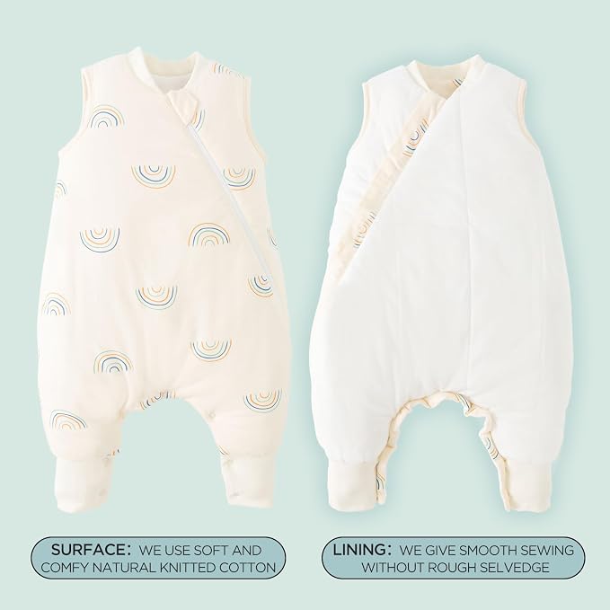 Duomiaomiao 2.5 TOG Toddler Sleep Sack 6-12 Months 100% Cotton Winter Side Open - Image 6
