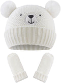 JANGANNSA Cute Bear Baby Beanie Pompom Baby Boys Hat Infant Toddler Winter by JANGANNSA