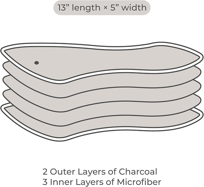 Nora's Nursery 10 Pack Charcoal & Microfiber Inserts - Image 2