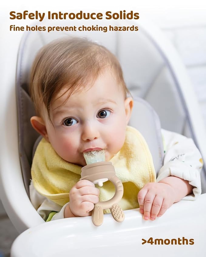2 Packs Baby Fruit Feeder & Freezer Nibble Tray Combo, Push Pop Baby Food - Image 2