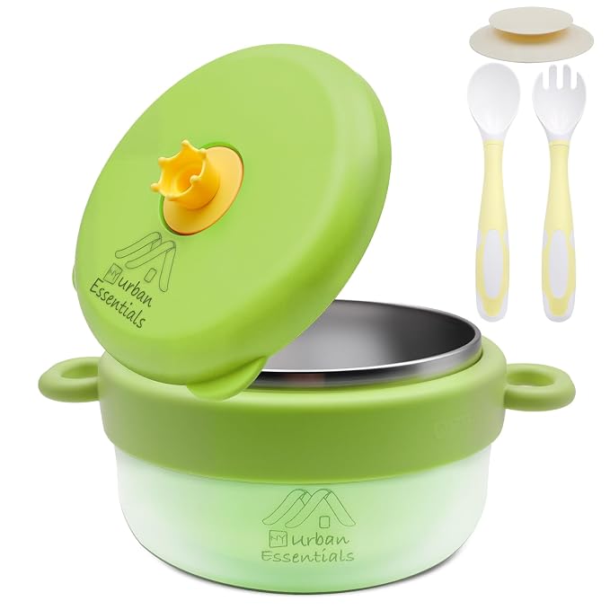 Baby Bowl with Suction, Premium Food Grade 304 Stainless Steel, Thermo-Color by Unknown