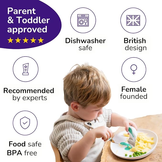 doddl Toddler Utensils, Ergonomic Fork Spoon and Knife Set - Image 5