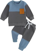 Kupretty Toddler Baby Boy Fall Winter Clothes Color Block Long Sleeve by Kupretty