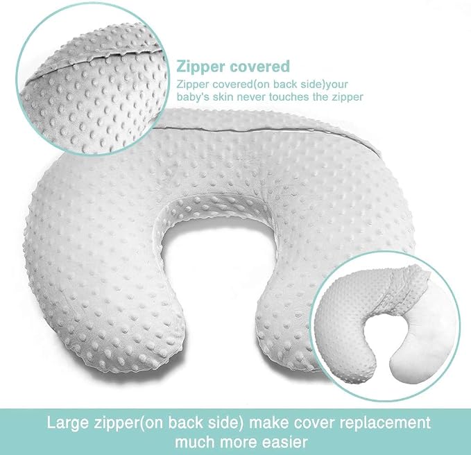 iEvolve Minky Nursing Pillow Cover Breast Feeding Pillow Cover Slipcover U Shape - Image 3