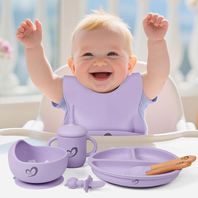 Silicone Baby Feeding Set 13 Pcs, Baby Led Weaning Supplies, Baby Spoons - Image 7