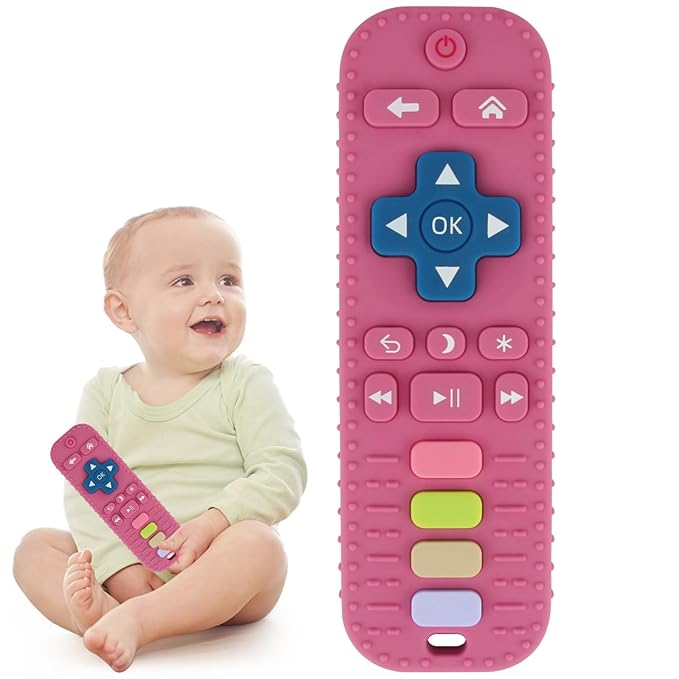 Baby Teether Toy for Babies 3-24 Months TV Remote Control Shape Chew Toy by Chuya