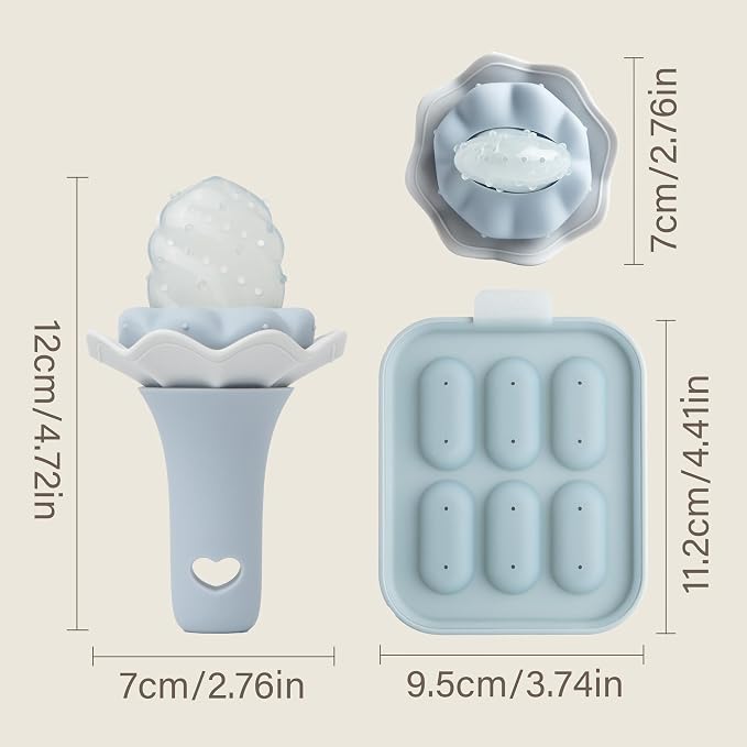 Moonkie Baby Fruit Feeder with Freezer Tray, BPA Free Silicone Food Feeder - Image 6