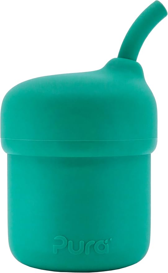 Pura my-my Silicone Straw Cup | Spill Proof, Food Grade Silicone, Plastic-Free | by Pura