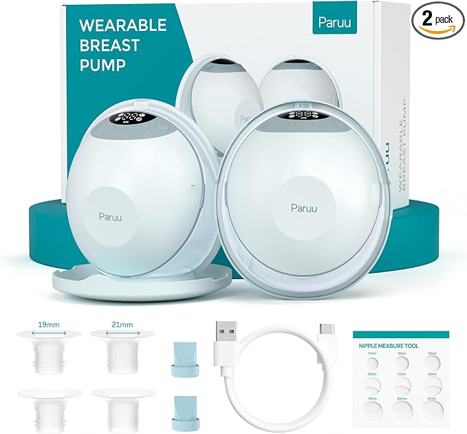 Paruu P20 Electric Breast Pump Hands Free, 4 Modes & 12 Levels Suction by Paruu