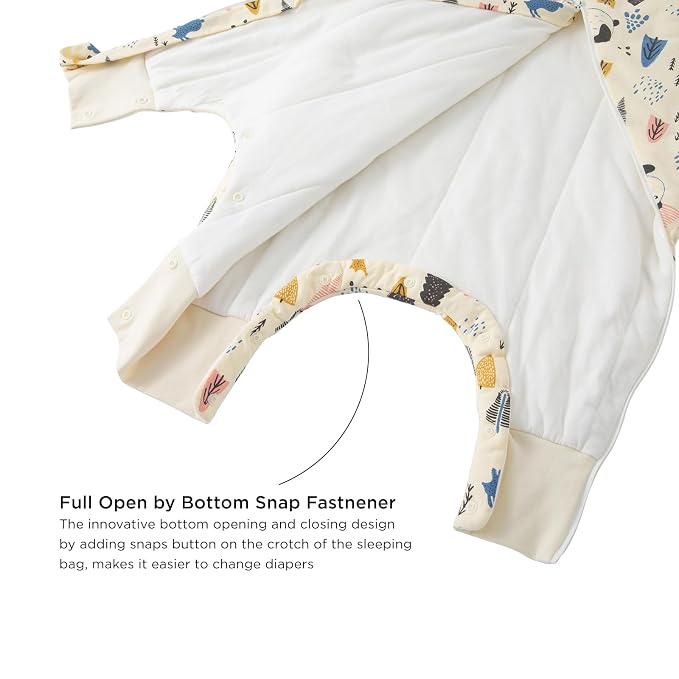 Duomiaomiao Unisex Baby Sleep Sack, 3.5 TOG Winter Cotton Toddler Sleeping Bag - Image 3