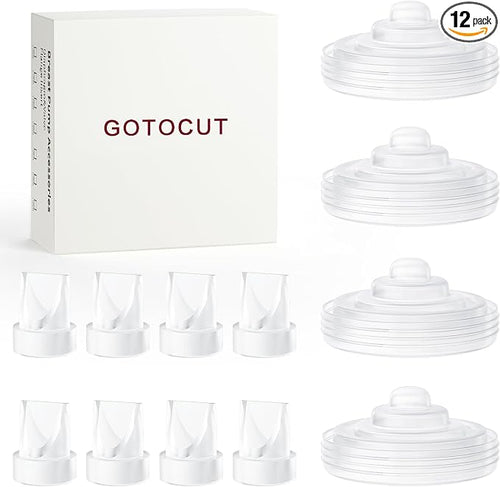 12 Pack Replacement Parts for Momcozy M5 Breast Pump, Replace to Mom Cozy M5 by GOTOCUT