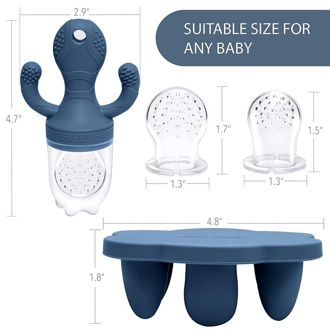 Little Twig Baby Fruit Feeder Pacifier Teether | Food Freezer Tray - Image 2