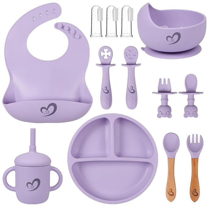 Silicone Baby Feeding Set Essentials, Baby Led Weaning Supplies, Baby Spoons by CZMurphy
